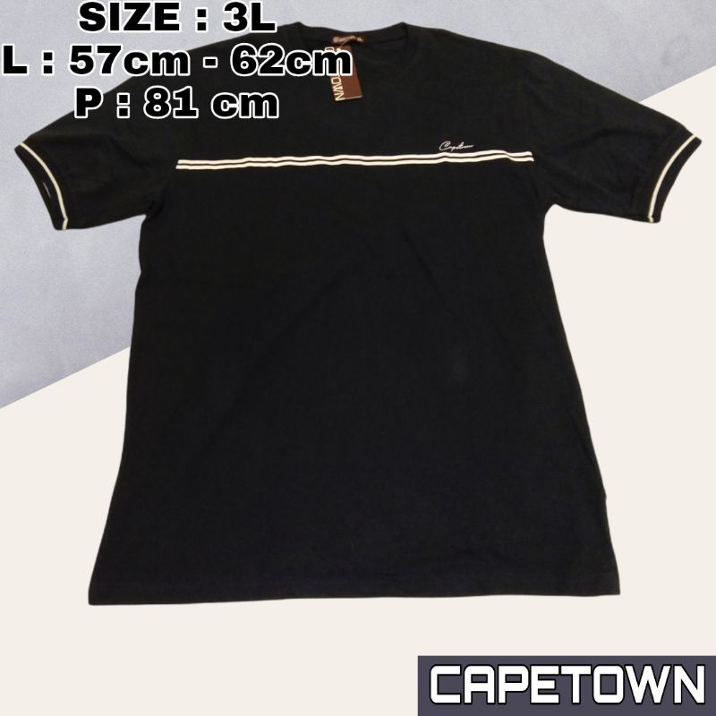 BAJU KAOS PRIA BIG SIZE - Promo Baju murah T-shirt Over size brand  CAPETOWN Original produk Transma