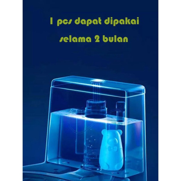 PL Cairan Pembersih Penyegar Kloset Toilet Beruang Flush WC Disinfektan Warna Biru Kuman dan Bakteri Tahan 60 Hari