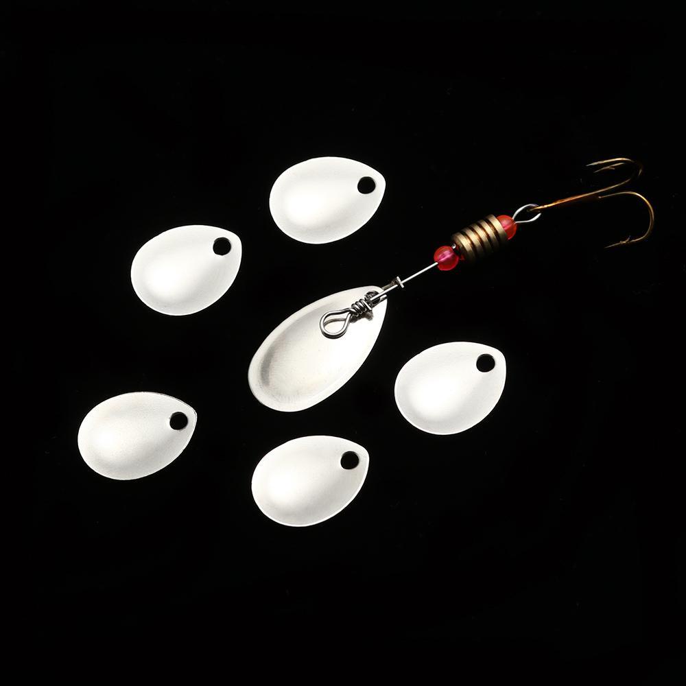 Wonder 50pcs Atraktor Pancing Spinner Berputar Halus Nikel Payet VIB Lure