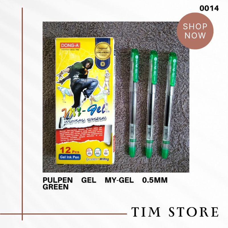 

PULPEN GEL MY-GEL 0.5MM GREEN / HIJAU