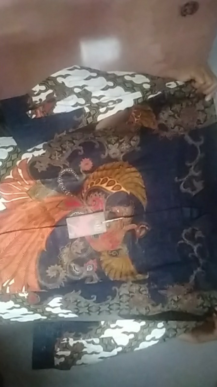 Batik Bali Lestari Kemeja Batik Prada Parang Merak Biru - 068