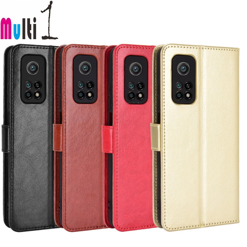 Leather Case Wallet Xiaomi Mi 10T 5G - Mi 10T Pro 5G Cover Case Dompet