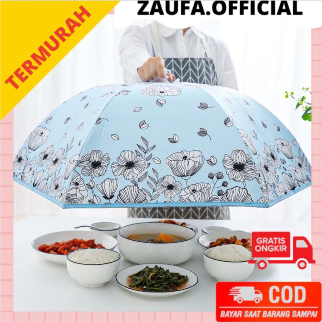 Tudung Saji Lipat Ukuran Besar Jumbo Alumunium Penahan Panas Ada Rangka / Tulang EXTRA LARGE D80CM