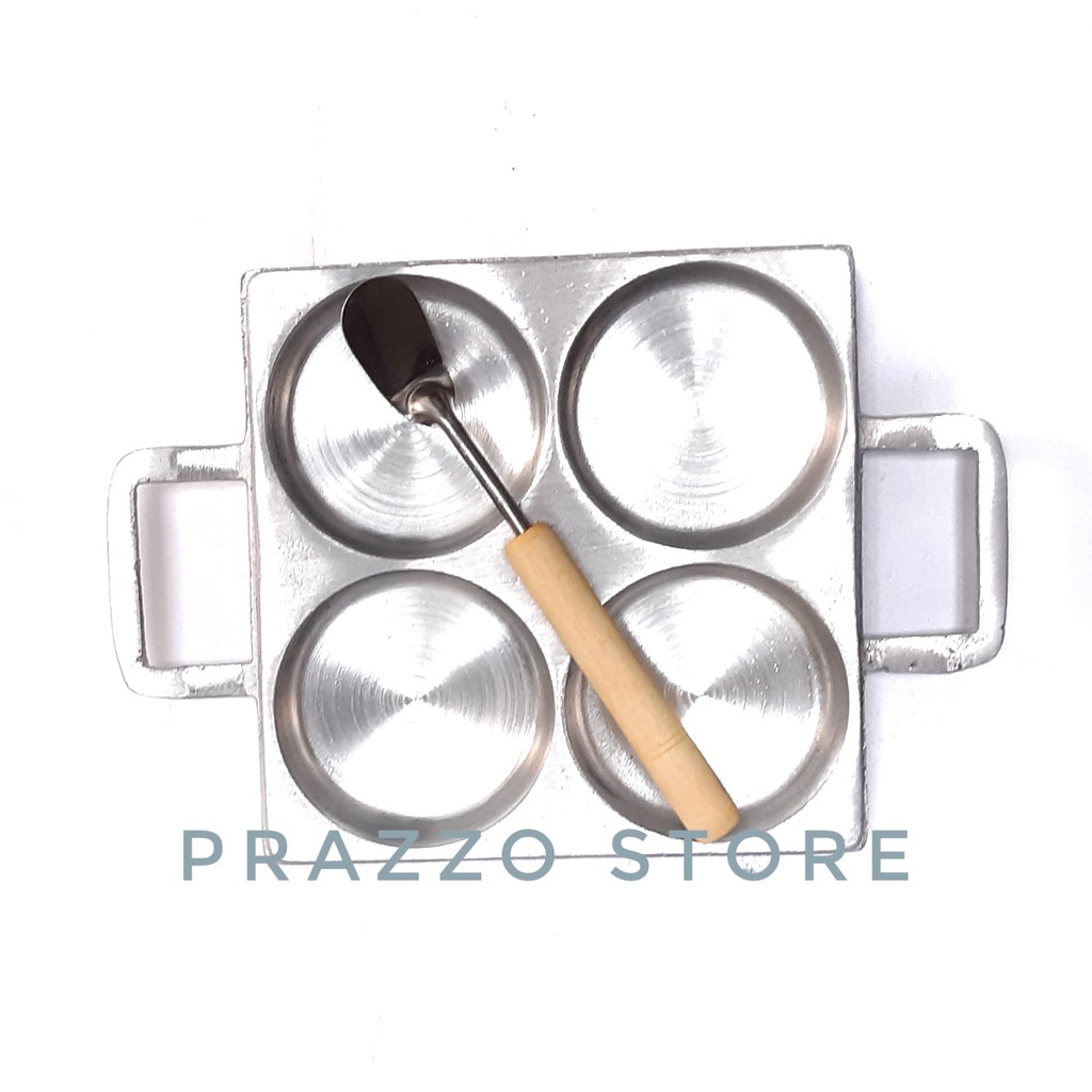 Prazzo - Cetakan Kue Bikang Isi 4 Martabak Mini Apem