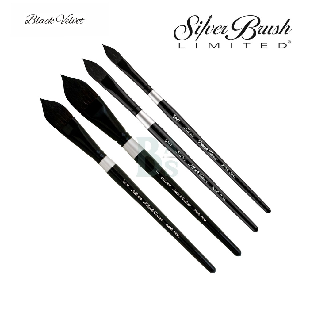 

Silver Brush - Black Velvet - ( Oval 3009S )