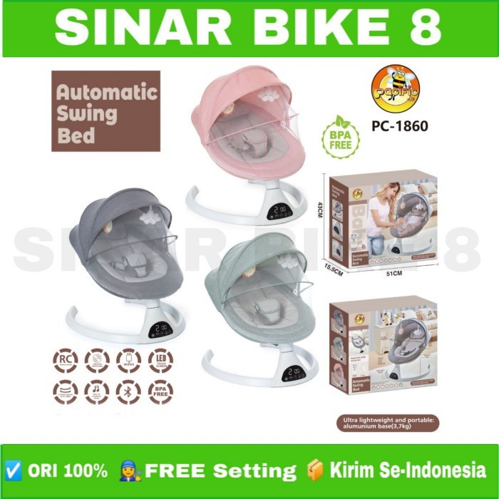 Baby Swing Bed PACIFIC PC 1860 Kasur Ayun Anak Bayi Otomatis