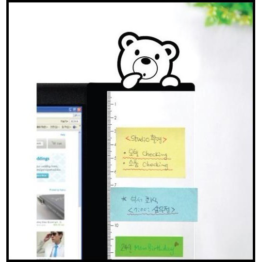 

Khoiri.Olshop | Triple W Memo Note Pad Monitor Komputer Tempat Tempel Sticky Board - Bear