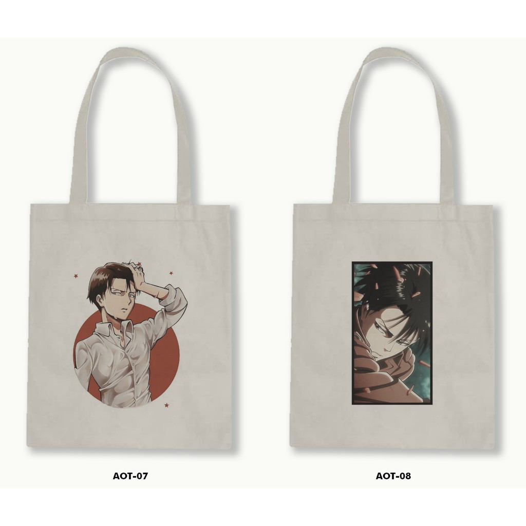 TOTE BAG BLACU  - ATTACK ON TITAN