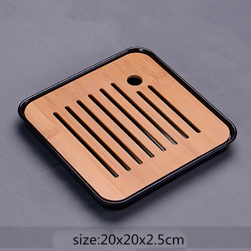 Tatakan Teh China Bamboo Tea Tray - NL27 - Black