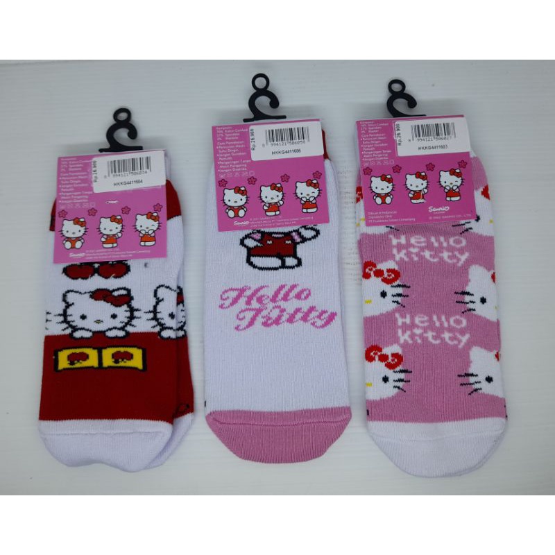 Hello Kitty Kaos Kaki Anak - Original Official Licensed Sanrio - Ankle Socks - By Robert Brown