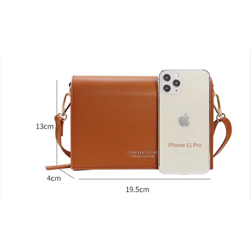 Tas Selempang Kulit Wanita Dompet Hp Multifungsi Tas Cewek Mini Bag Slingbag FY C283-1