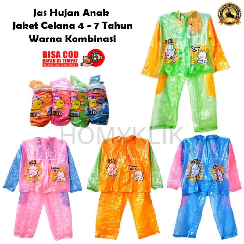 Jas Hujan Jaket Celana Big kid