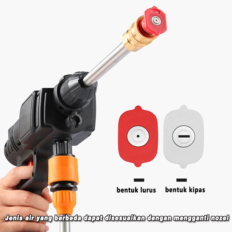 Alat Cuci Mobil 2 Baterai dan Case Mesin Cuci Mobil Reaim jet cleaner Cuci Staem 600W Ac Mobil Screen Sablon Berkualitas Pompa Mesin Steam Power Spayer Alat Portable Nirkabel