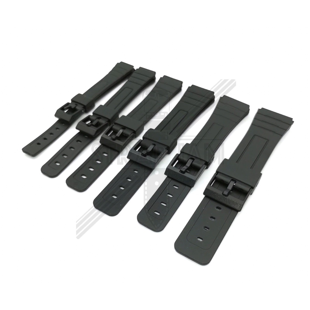 Strap Umum Universal 12mm 14mm 16mm 18mm 20mm 22mm - Tali Jam Tangan Rubber Silikon Karet