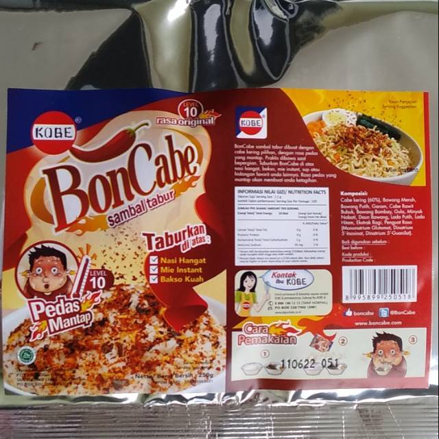 BonCabe Level 10 rasa BAWANG GORENG 250gram | Boncabe kiloan level 10 | bubuk cabai tabur kiloan lev