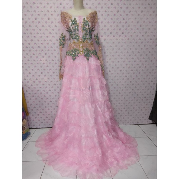 Kebaya Gaun Pink Barbie