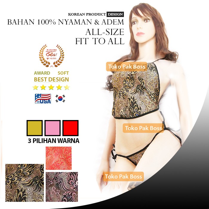 L6 lingerie set bra celana dalam sexy korean style nyaman termurah