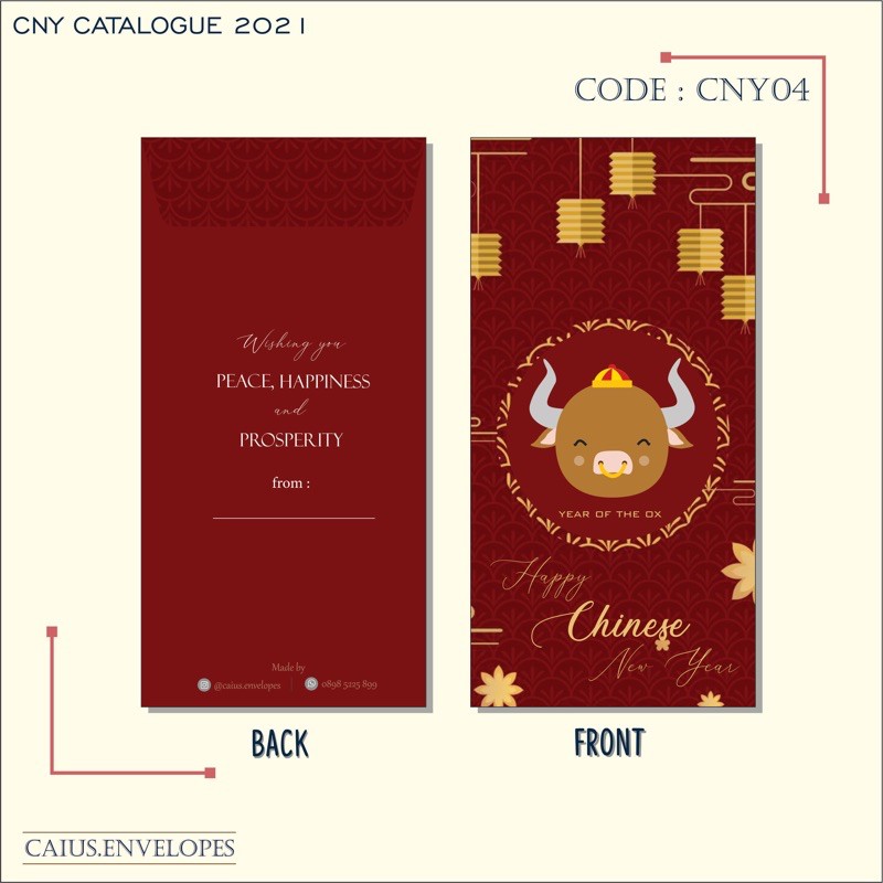

ANGPAO IMLEK 2021 TAHUN KERBAU Amplop merah