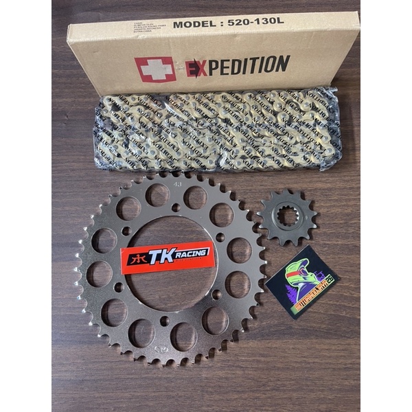 Gear Set Ninja 250 Karbu Ninja 250 Fi Z250 TK Racing Set Rantai Gold