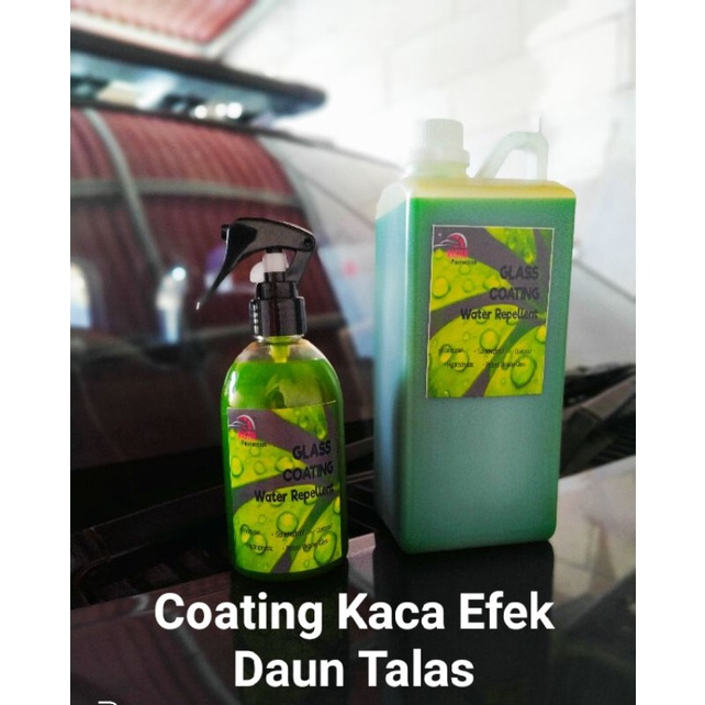 Glass Coating Water Repellent 1 Liter// Coating Kaca Mobil Efek Daun Talas