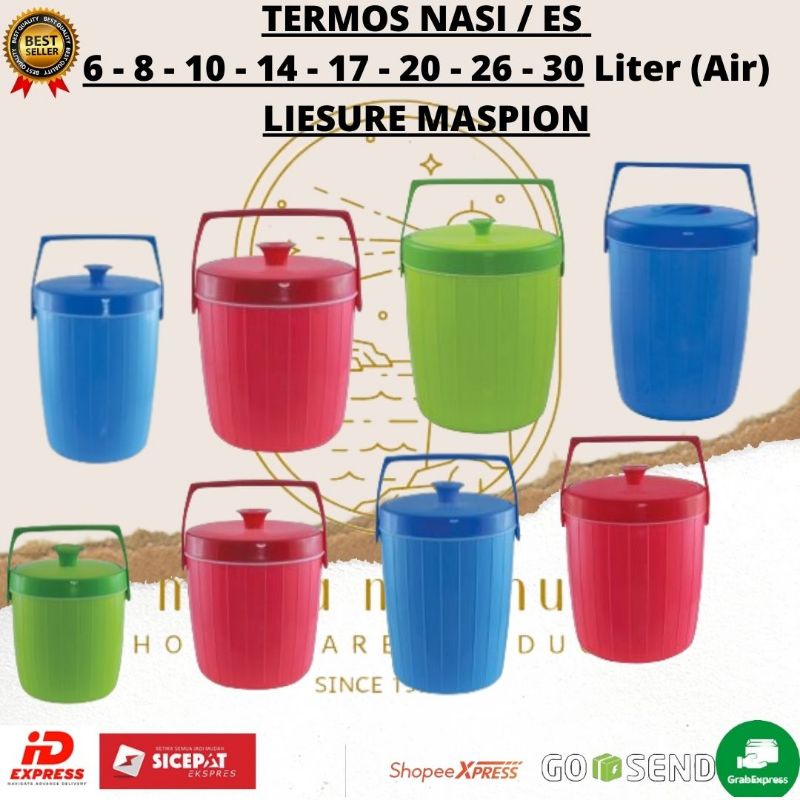 NEW!! TERMOS NASI DAN ES 6-8-10-14-17-20-26-30 MASPION / THERMOS RICE / ICE BUCKET