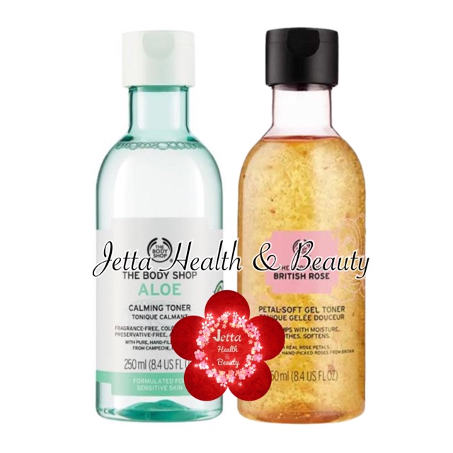 The Body Shop Aloe Toner or The Body Shop British Rose Petal Soft Toner 250ml