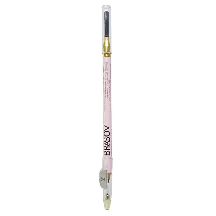 RADYSA - BRASOV Pensil Alis 3 IN 1 + Serutan + Sikat 2.5 GR Eyebrow Pencil TYPE A Pigmented Hitam/Coklat