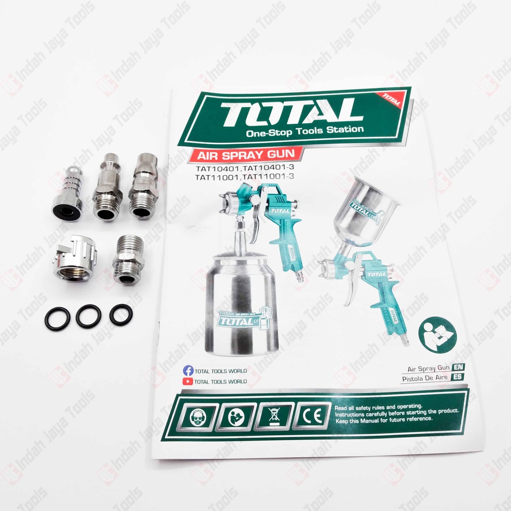 TOTAL TAT-11001 Spray Gun Tabung Bawah 1000 mL Alat Semprot Cat