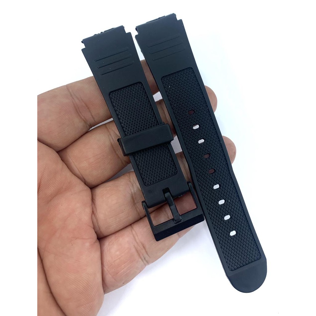 Strap tali jam tangan QnQ hitam 18mm