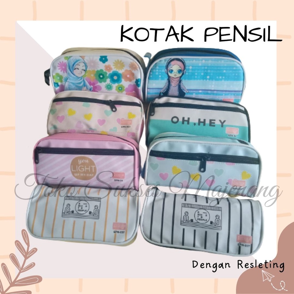 TEMPAT PENSIL MOTIF BAGUS TEMPAT PENSIL BAHAN KAIN MOTIF LUCU TEMPAT PENSIL RESLETING BAHAN KAIN TEM