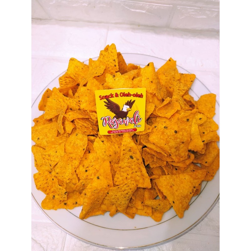

Tortilla Chips 500gr TES Jagung Barbeque / Sambal balado