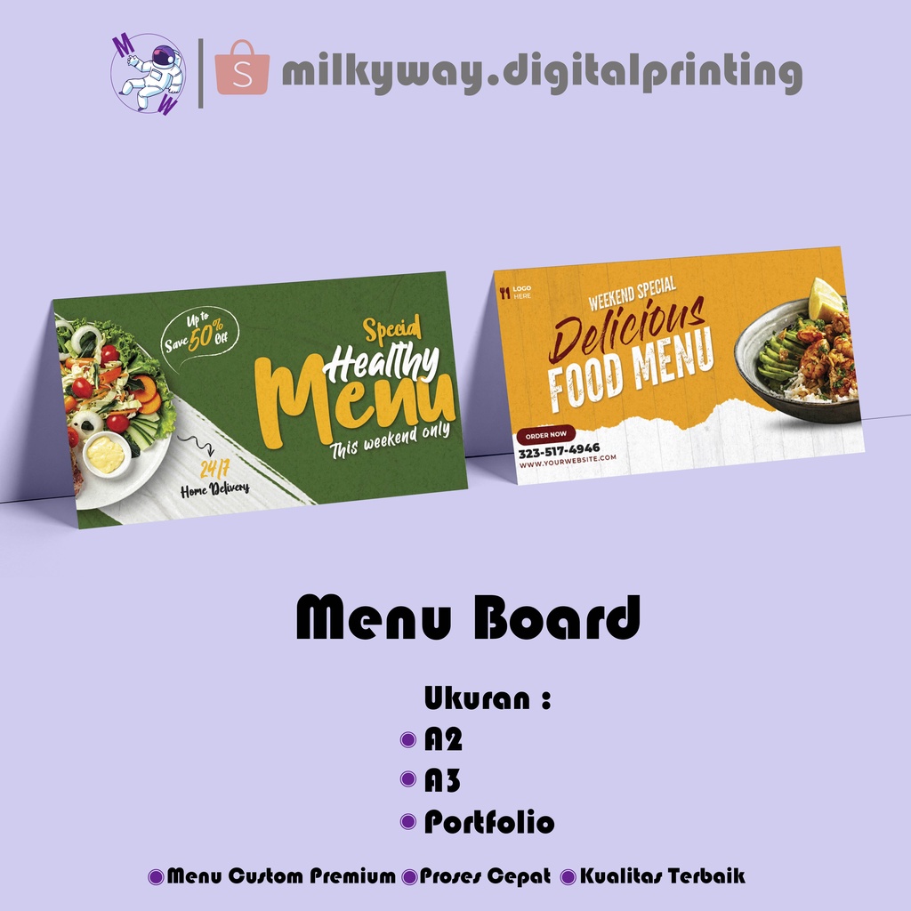 

PAPAN MENU/MENU BOARD CUSTOM UTK RESTORAN/CAFE/COFFEE SHOP/KEDAI