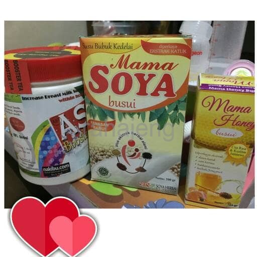 

Paket 1 Asi Booster Tea + 1 Mama Soya + 1 Mama honey Busui