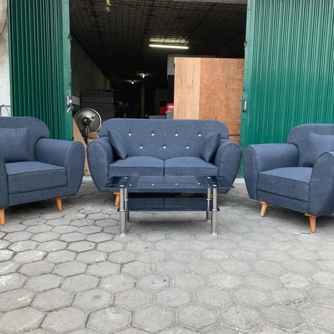 [Sale] Promo Free Ongkir Sofa Tamu Minimalis 211 + Meja Scandinavian [Terlaris]
