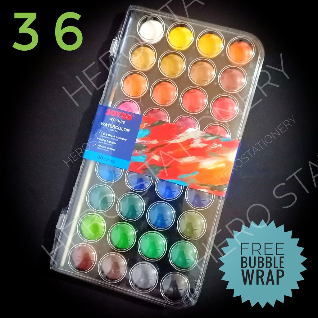 

Set cat air water color watercolor joyko 36 warna WC-3-36