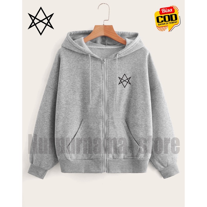 [BISA COD] SWEATER HOODIE BMTH ZIPPER RESLETING TEBAL KUALITAS DISTRO UNISEX M L XL XXL