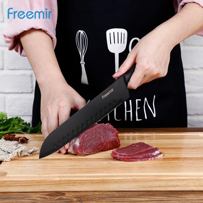freemir Set Pisau Dapur Stainless Steel 3 pcs - Hitam promo