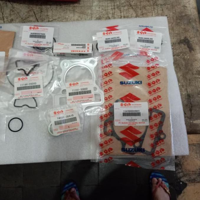Open Ds] Top Set Shogun R 110 Cylinder Blok Kop Paket Service 20.000Km Ori Sgp