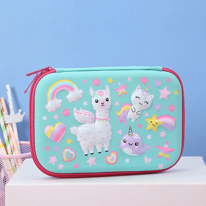 Tempat Pensil 3D Timbul Karakter Motif Ilama Tosca Kotak pensil Alpaca Unicorn  Lucu Kado ultah anak cewe Hadiah anak Perempuan