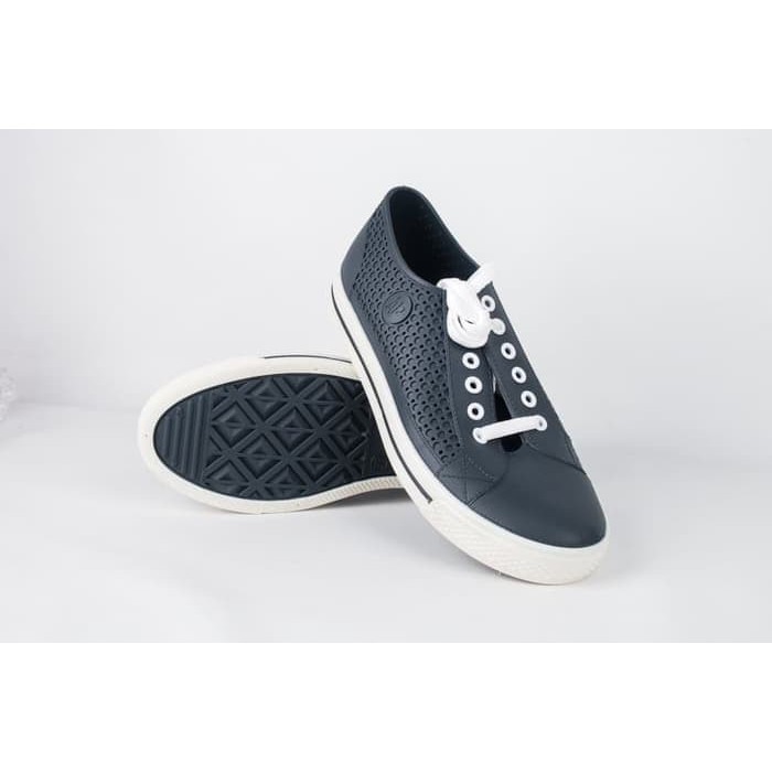 Sepatu ApStar AP Star By Ap Boots Karet PVC Casual Sneakers Biru Putih