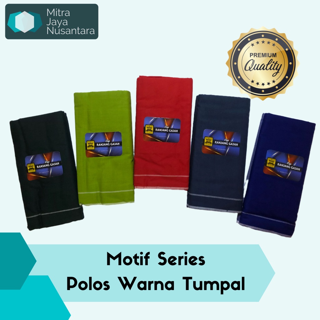 Sarung Tenun Ranjang Gajah Polos Warna Tumpal Kualitas Premium