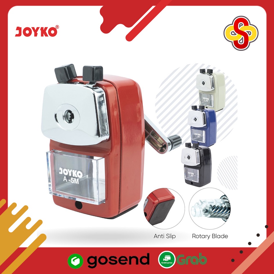 Rautan Pensil / Sharpener / Serutan Putar Joyko A-5M