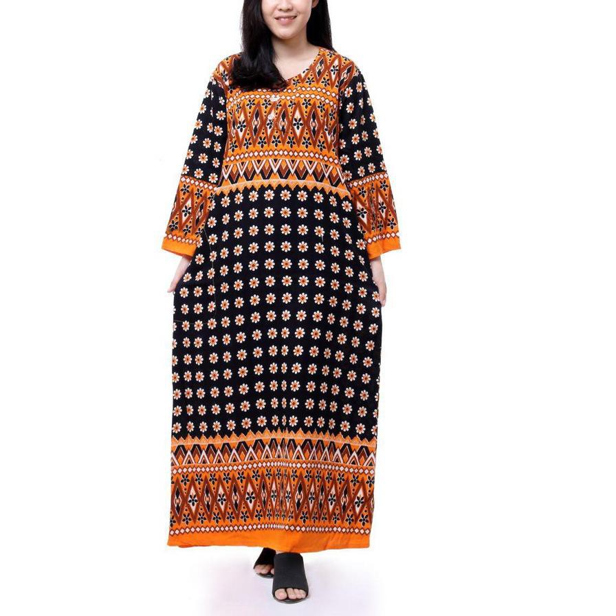 <{SALE}> Daster panjang Batik esmanur - Sikak Anyelir - Murah Harga Distributor - Laku Keras