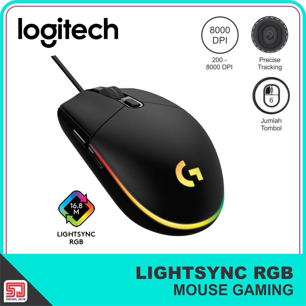 Logitech G102 LightSync RGB Mouse Gaming USB