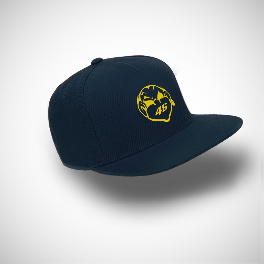TOPI SNAPBACK Valentino Rossi Logo Kuning BLACK PREMIUM