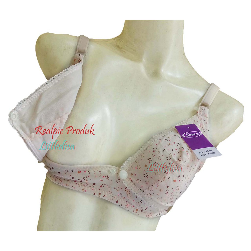 Bra Menyusui Sorex non busa tanpa kawat 8110 sz 36 38 40 42 BH nursing soreks kancing depan TBTK