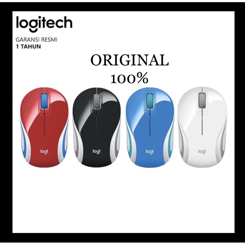 Mouse Wireless LOGITECH M-187 Mouse Logitech Wireless M187 Mouse Tanpa Kabel M 187