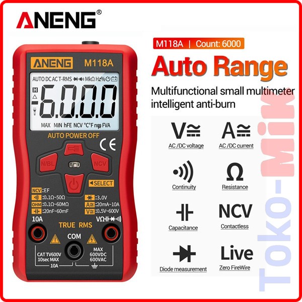 ANENG M118A Multimeter Avometer Multitester Digital Otomatis