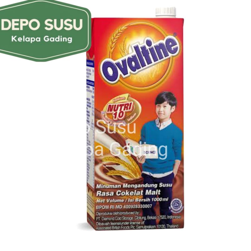 Ovaltine UHT 1L Chocolate Malt Milk | Ovomaltine Susu 1 Liter Coklat