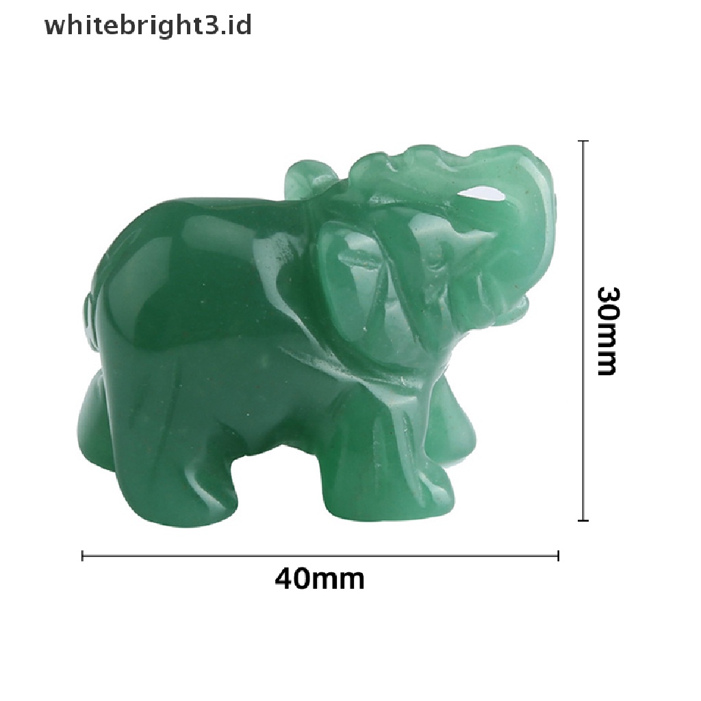 (whitebright3.id) Patung Gajah Bahan Kristal Amethyst Quartz Rose jasper